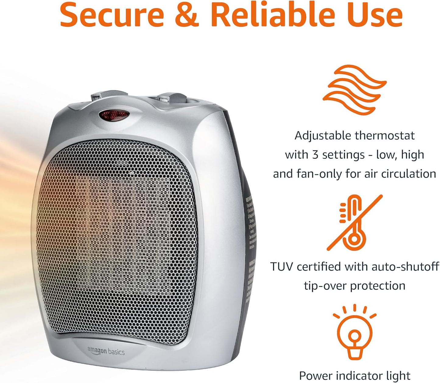 Amazon Basics Ceramic Space Heater